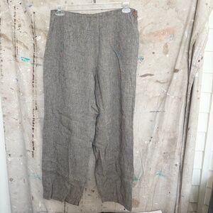 Flax Wide Leg Linen Ankle Pants